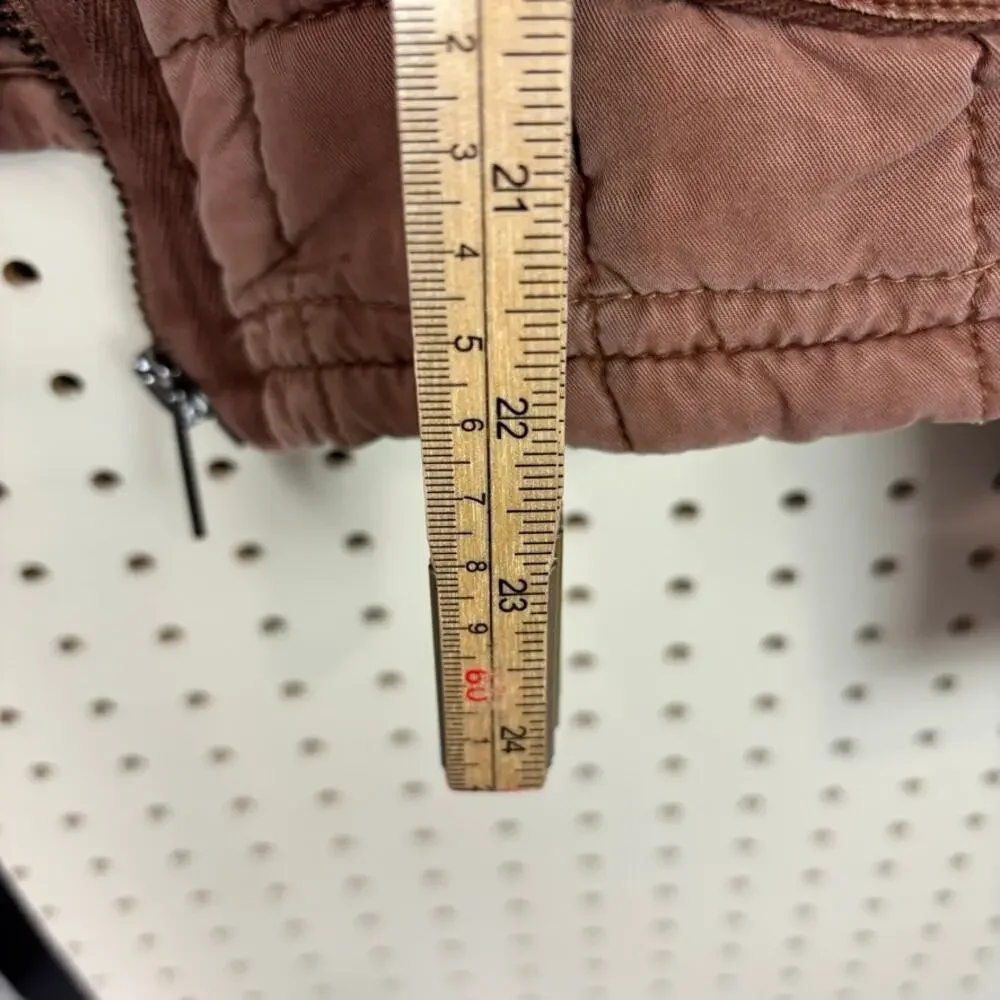 Blank NYC Brown Quilted Puffer Jacket Neutral Cozy Winter M